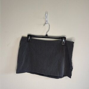 Dark Gray Mini Skirt - Stretch Knit